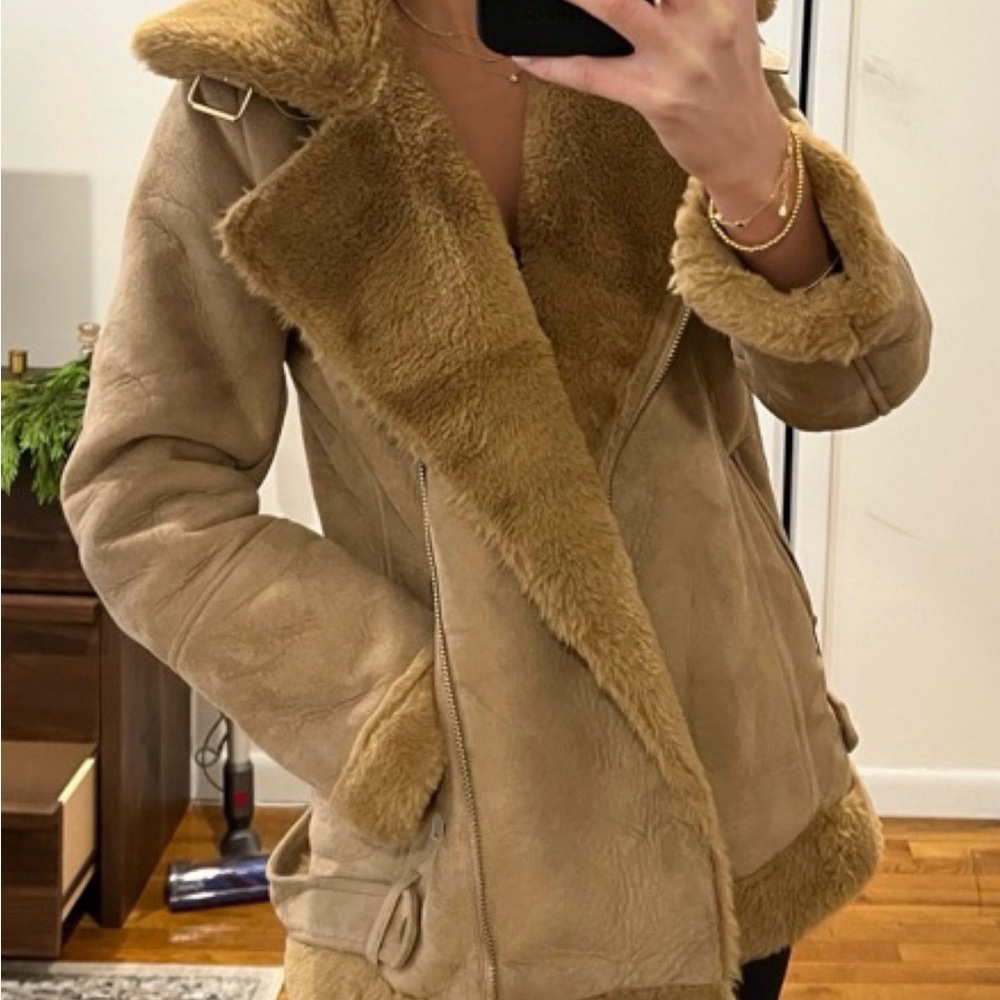 Source Unknown Beige Teddy Jacket - image 3